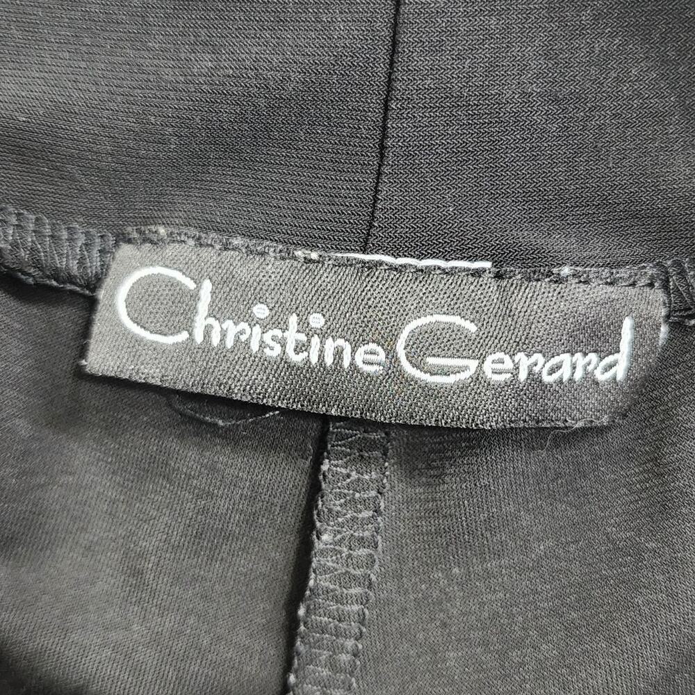 Vintage Christine Gerard Pants Womens M Black Pull Straight Leg Stretch Knit - Picture 5 of 12